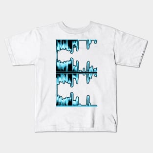 Neon sound wave (w) Kids T-Shirt